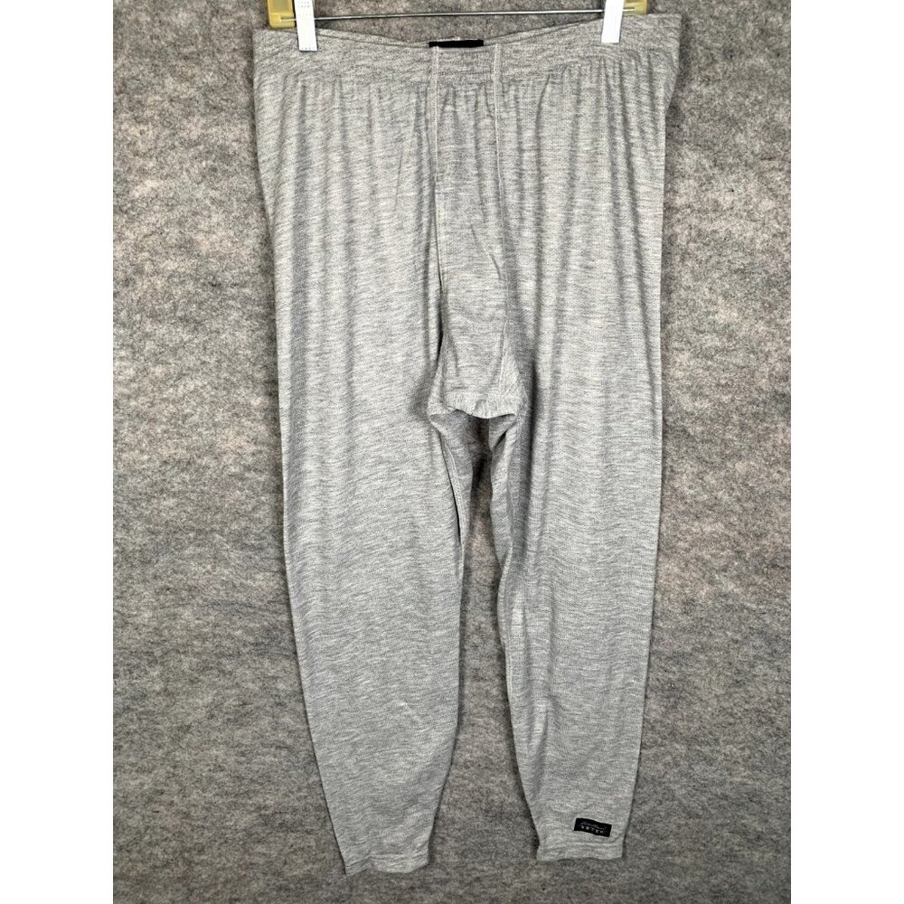 Mens EDDIE BAUER XL‎ Ebtek Thermal Base Layer Long Johns Pants Gray Pull On